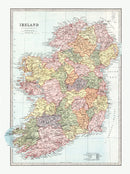 Vintage Map of Ireland 1871