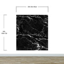 Black Marble Stone Granite Slate Peel and Stick Wallpaper | Removable Wall Mural