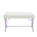Priya II - Synthetic Leather Purple Bench - Purple / White by HouseOfZazla