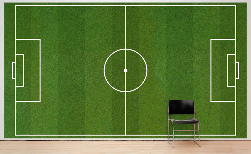 Soccer Field Wallpaper. Football Pitch Wallpaper. Peel and Stick Wall Mural. Soccer Stadium Wallpaper.