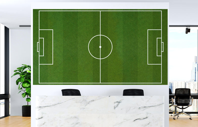 Soccer Field Wallpaper. Football Pitch Wallpaper. Peel and Stick Wall Mural. Soccer Stadium Wallpaper.