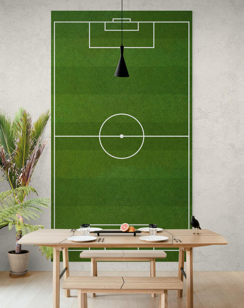 Soccer Field Wallpaper. Football Pitch Wallpaper. Peel and Stick Wall Mural. Soccer Stadium Wallpaper.