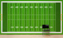 Football Field Wall Mural. 100 yard field with end zone large wall mural.