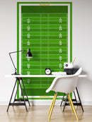 Football Field Wall Mural. 100 yard field with end zone large wall mural.