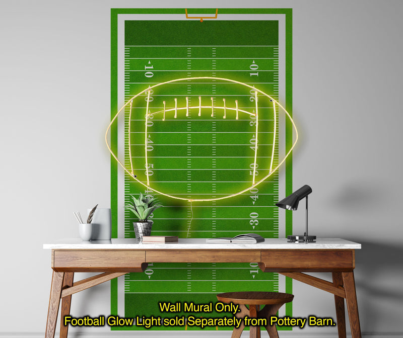 Football Field Wall Mural. 100 yard field with end zone large wall mural.