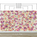 Peonies Flower Pattern Peel and Stick Wall Mural. Wedding Background.