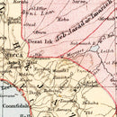 Vintage Map of Turkey, Persia, Arabia & Egypt 1871