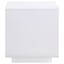 Paseo Square End Side Table White High Gloss