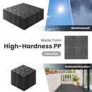 Interlocking Patio Deck Tiles 12 Inch Stone Pattern 44-Piece Set