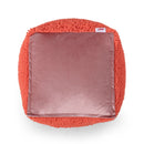 Sunny - Square Pouf, Versatile Ottoman Or Floor Cushion - Coral by HouseOfZazla