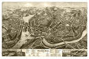 Vintage Map of Norwich, Connecticut 1876