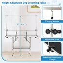 Foldable Dog Grooming Table with Height Adjustable Arms-Black by LJGDeals