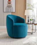 Swivel Accent Armchair Barrel Chair With Powder Coating Metal Ring by HouseOfZazla