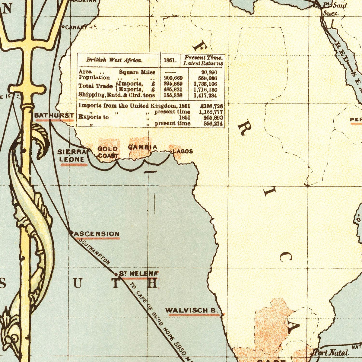 Vintage World Map 1886, photo 2 of 5