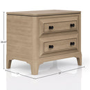 2 Drawer Nightstand - Sand by HouseOfZazla