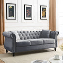 Chesterfield Sofa With Rolled Arms And Nailhead Trim by HouseOfZazla