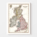 Vintage Map of British Isles 1832