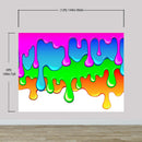 Bright Color Dripping Ink Splatter Wall Mural.