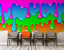 Bright Color Dripping Ink Splatter Wall Mural.