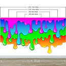 Bright Color Dripping Ink Splatter Wall Mural.
