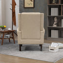 Modern Accent Chair Lounge Chair with Sturdy Wood Legs in Camel PU Leather
