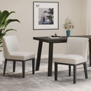 Modern Dining Chair With Durable Fabric Upholstery And Sturdy Wooden Frame (Set of 2)