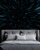 Lightspeed Through Hyperspace Wall Mural. Peel and Sticker Wallpaper.