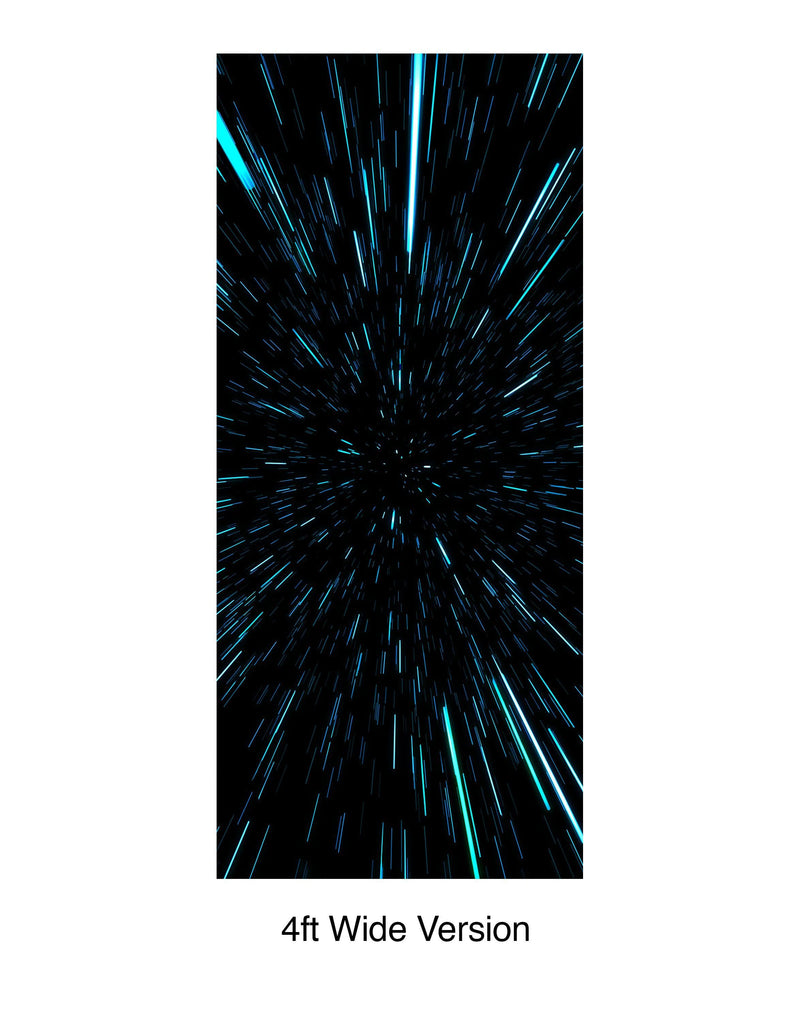 Lightspeed Through Hyperspace Wall Mural. Peel and Sticker Wallpaper.