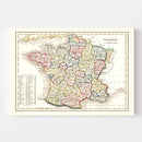 Vintage Map of France 1832