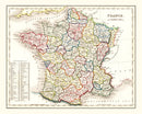 Vintage Map of France 1832