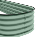 6.4' x 2' x 1' Galvanized Raised Garden Bed Kit, Outdoor Metal Elevated Planter Box with Safety Edging, Easy DIY Stock Tank for Growing Flowers, Herbs & Vegetables, Green