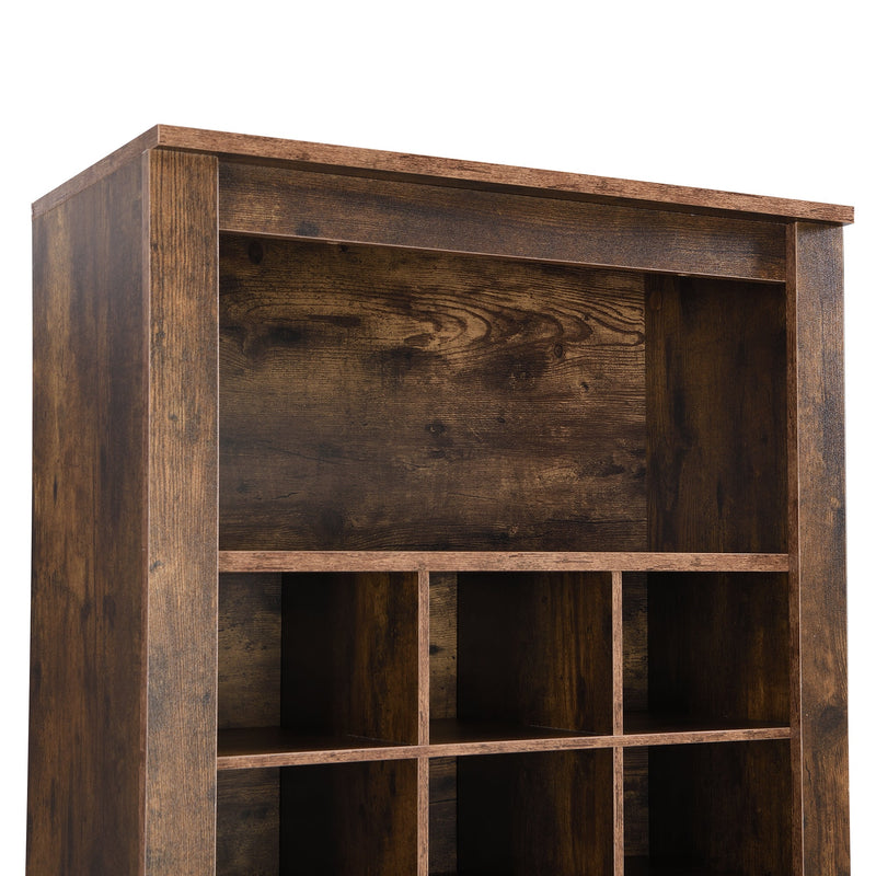 Walker Edison | Wood Tall Entryway Shoe Cubby Cabinet