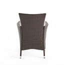 Clementine Outdoor Multibrown PE Wicker Dining Chairs (Set of 2) by HouseOfZazla