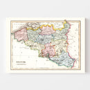 Vintage Map of Belgium 1832