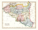 Vintage Map of Belgium 1832