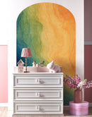 Arch Wall Decal. Colorful Liquid Fluid Watercolor Arch Peel and Stick Wall Decal. Removable Graphic.