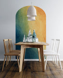 Arch Wall Decal. Colorful Liquid Fluid Watercolor Arch Peel and Stick Wall Decal. Removable Graphic.