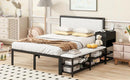 Platform Bed With 2 Tier Storage Shelves, Storage Cabinet by HouseOfZazla