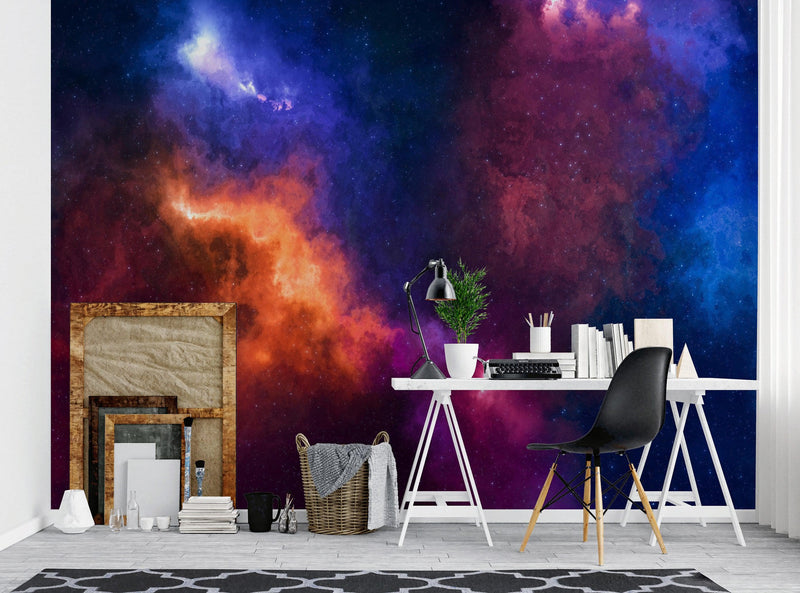 Space Galaxy Nebula Wall Mural Peel and Sticker Wallpaper.