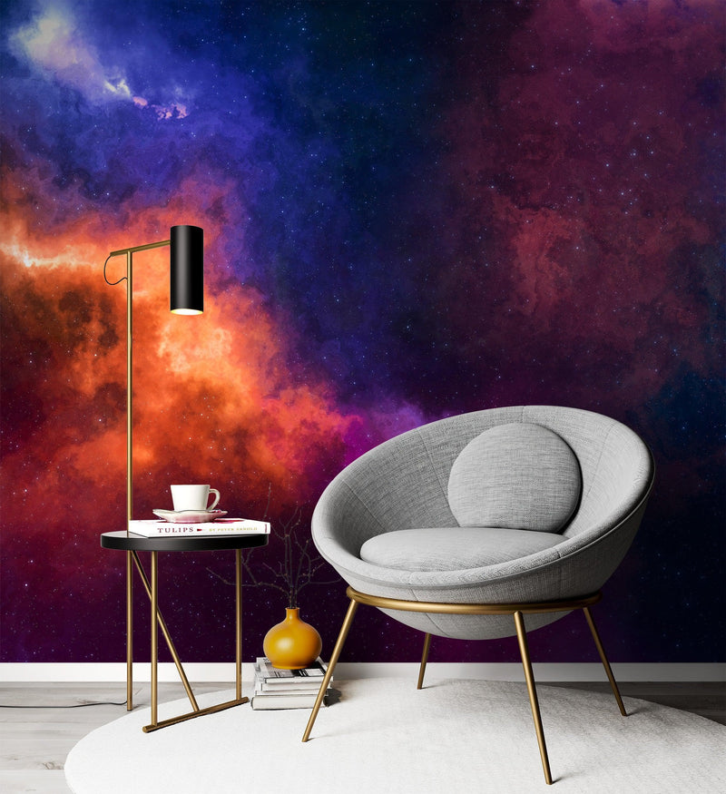 Space Galaxy Nebula Wall Mural Peel and Sticker Wallpaper.