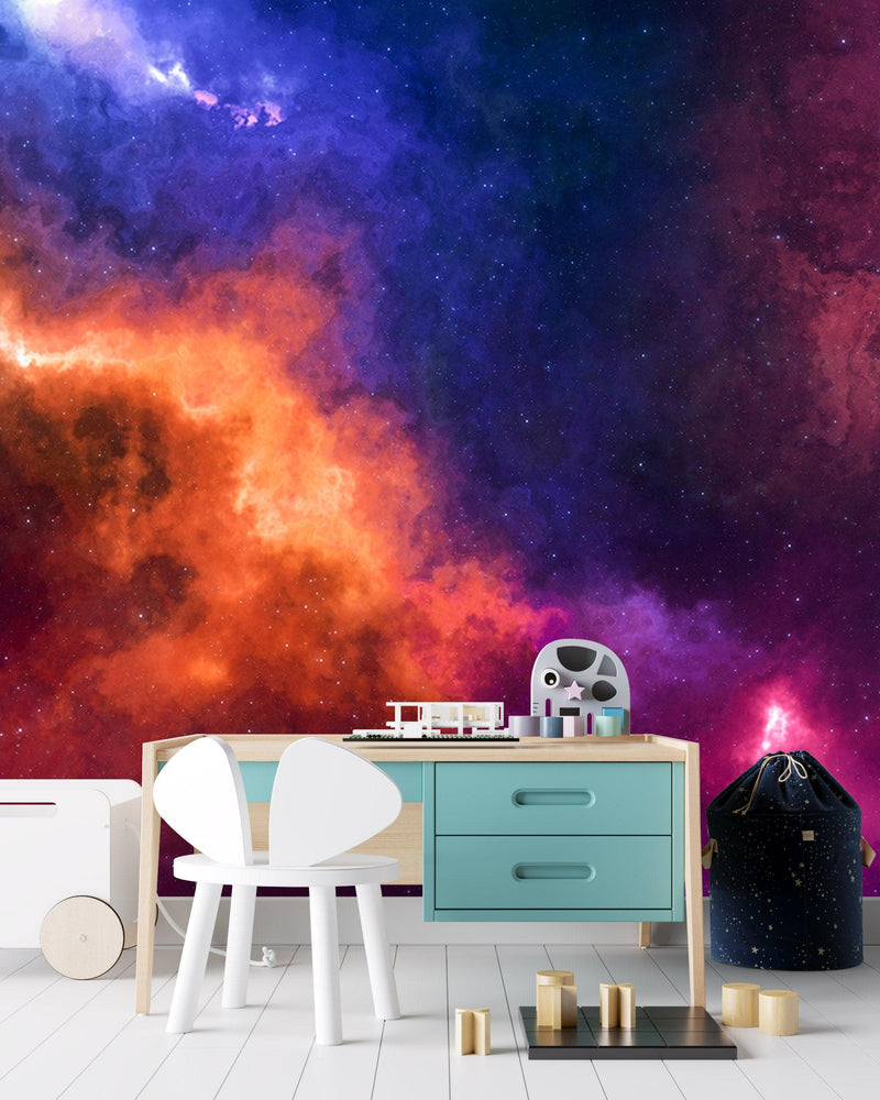 Space Galaxy Nebula Wall Mural Peel and Sticker Wallpaper.