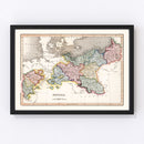 Vintage Map of Prussia 1832