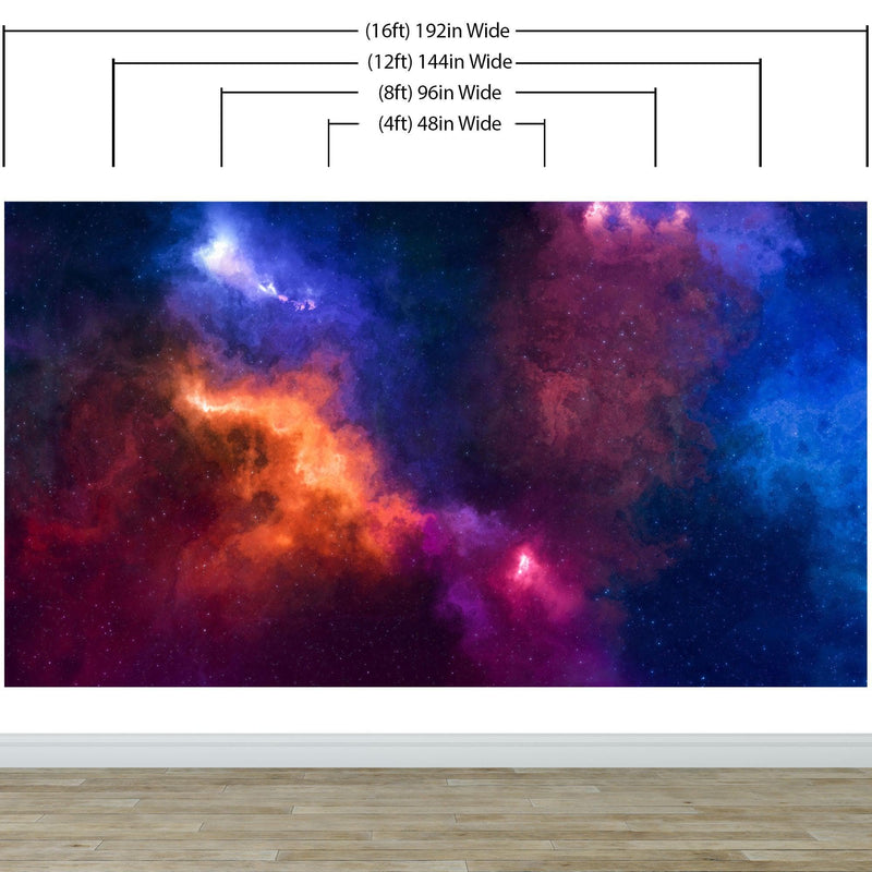 Space Galaxy Nebula Wall Mural Peel and Sticker Wallpaper.