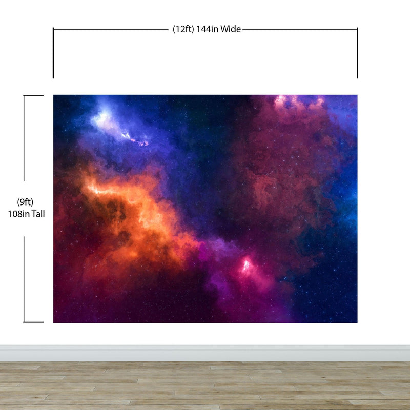 Space Galaxy Nebula Wall Mural Peel and Sticker Wallpaper.