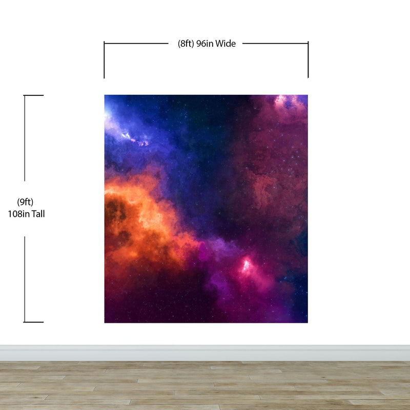 Space Galaxy Nebula Wall Mural Peel and Sticker Wallpaper.