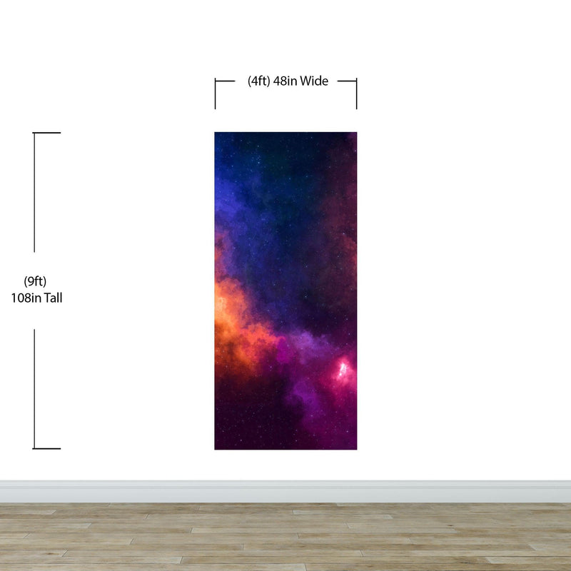 Space Galaxy Nebula Wall Mural Peel and Sticker Wallpaper.