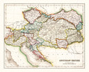 Vintage Map of Austrian Empire 1832
