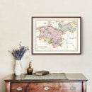 Vintage Map of Northern Germany 1832