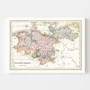 Vintage Map of Northern Germany 1832