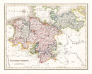 Vintage Map of Northern Germany 1832